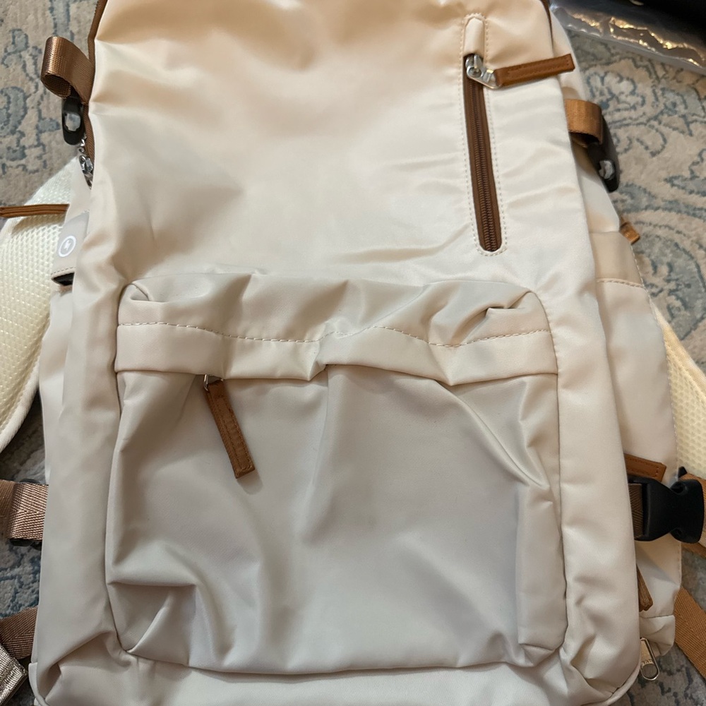 Stylish Cream Backpack for travel